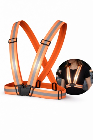 SZELKI ODBLASKOWE KOS-STRAPE POMARAŃCZOWE