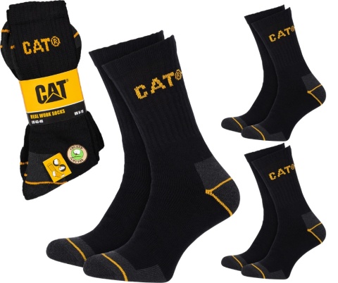 Skarpety robocze CAT Caterpillar czarne bawełniane 3 pary 43-46