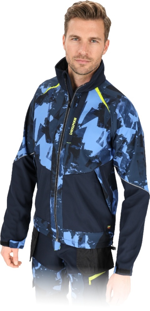 KURTKA OCHRONNA - 2XL - GRANATOWO-NIEBIESKO-ŻÓŁTY