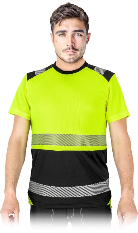 T-SHIRT OCHRONNY - M - ŻÓŁTO-CZARNY
