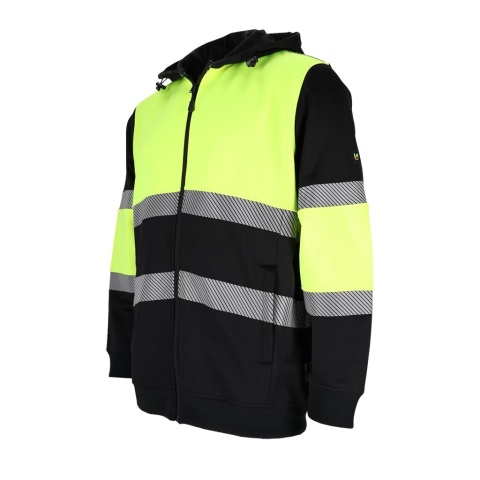 Bluza robocza SUNSET odblaskowa BHP z kapturem 300g fluorescencyjna suwak kieszenie