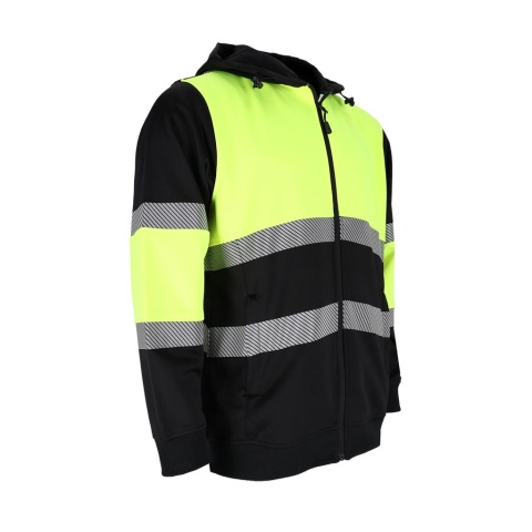 Bluza robocza SUNSET odblaskowa BHP z kapturem 300g fluorescencyjna suwak kieszenie