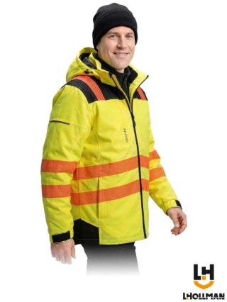 KURTKA OCHRONNA OCIEPLANA - 3XL - ŻÓŁTO-CZARNY