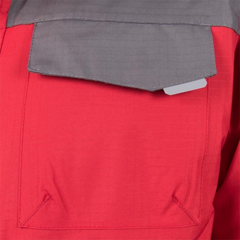 Kurtka robocza ocieplana BHP Win-Red, rip-stop męska kaptur wiatroodporna kieszenie regulowana