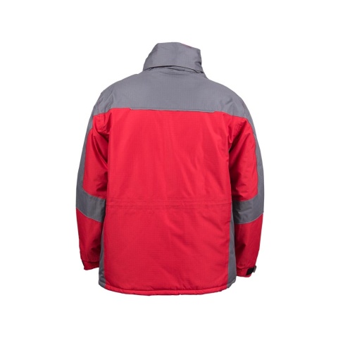 Kurtka robocza ocieplana BHP Win-Red, rip-stop męska kaptur wiatroodporna kieszenie regulowana