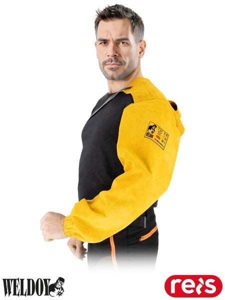 Rękaw spawalniczy skórzany lewy – ochrona do spawania, skóra bydlęca