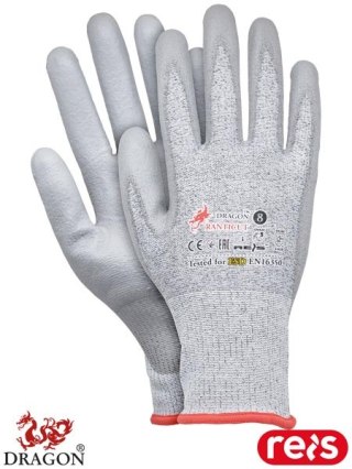 RĘKAWICE OCHRONNE - 10 - STALOWO-SZARY