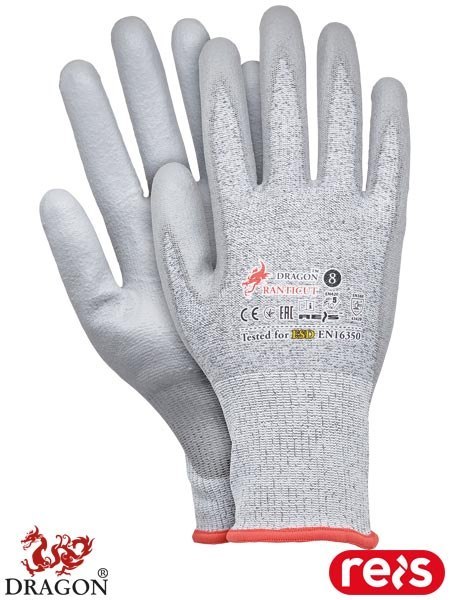 RĘKAWICE OCHRONNE - 10 - STALOWO-SZARY