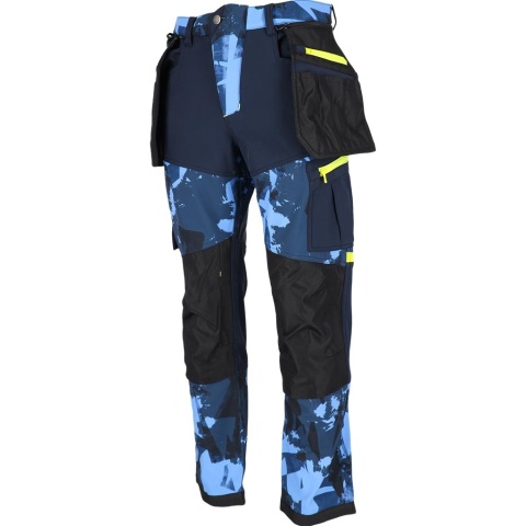 Spodnie robocze HAGA softshell do pasa męskie BHP ocieplane wiatroodporne kieszenie monterskie