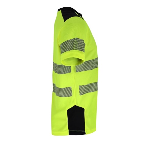 Koszulka odblaskowa TSVIS męska BHP siateczka oddychająca fluorescencyjna T-shirt roboczy pomarańczowo-czarna