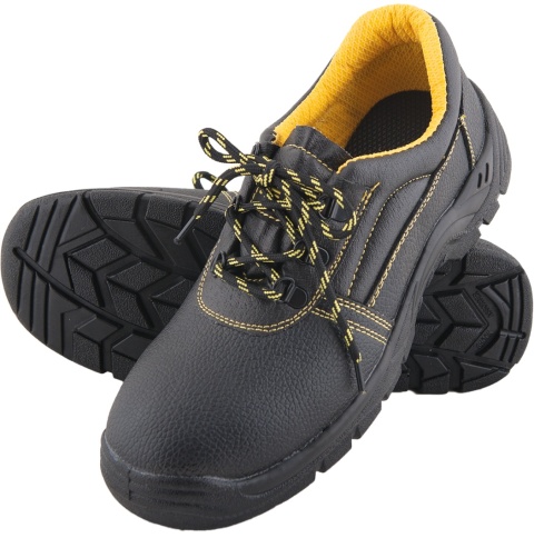 Buty robocze YES S1 SRC 43 skórzane stalowy podnosek antypoślizgowe półbuty BHP