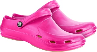 Klapki medyczne FitClog lekkie EVA antypoślizgowe OB SRC buty do pracy gastronomia medyczne fuksja