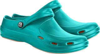 Klapki medyczne FitClog lekkie EVA antypoślizgowe OB SRC buty do pracy gastronomia medyczne turkus