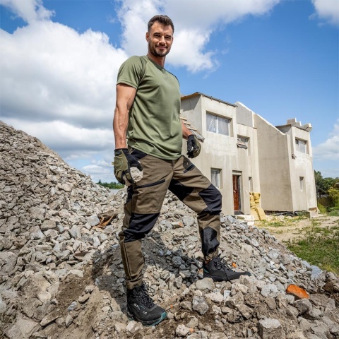 SPODNIE OCHRONNE DO PASA HOBBER KHAKI-CZARNE