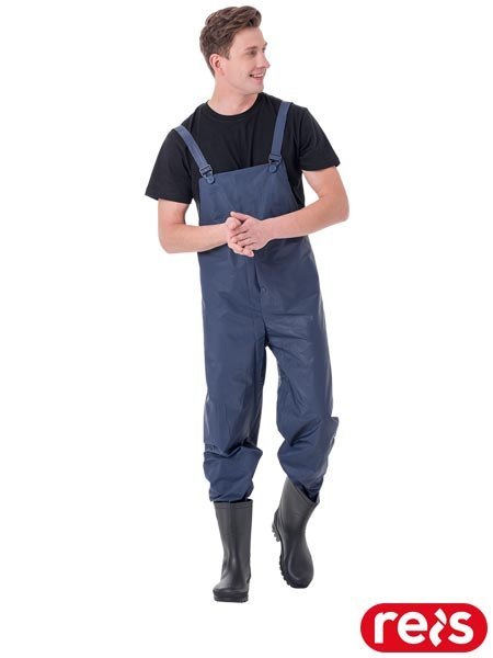 SPODNIE OCHRONNE OGRODNICZKI PRZECIWDESZ - 2XL - GRANATOWY