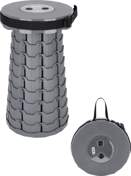 Teleskopowy stołek składany turystyczny – regulowana wysokość, lekki, do 150 kg