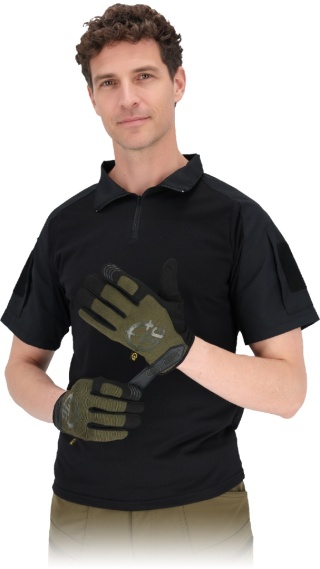 Koszulka Tactical Guard męska – militarna, rip-stop, kieszenie na rękawach, survival czarna