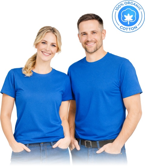 T-shirt bawełna organiczna, 180 g/m², pod nadruk, codzienny, niebieski