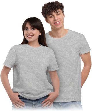 T-shirt bawełniany single jersey, 180 g/m², pod nadruk, codzienny ciemno szary