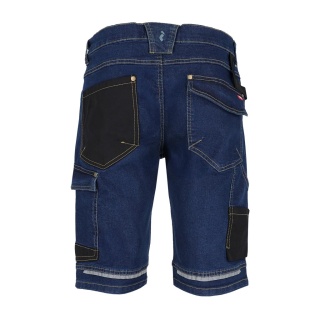 SPODNIE OCHRONNE DO PASA JEANSOWE - KRÓTKIE JEANS303 GRANATOWO-CZARNE