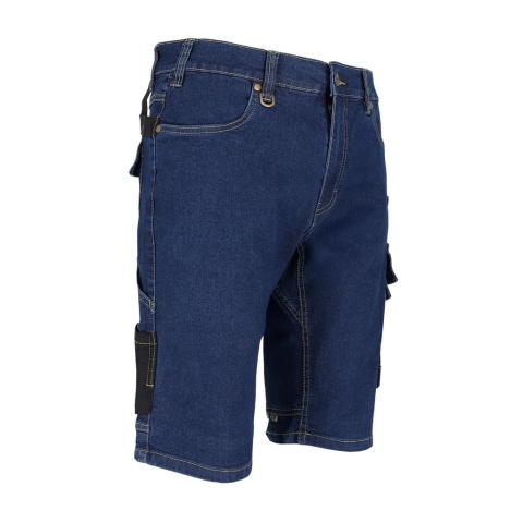 SPODNIE OCHRONNE DO PASA JEANSOWE - KRÓTKIE JEANS303 GRANATOWO-CZARNE
