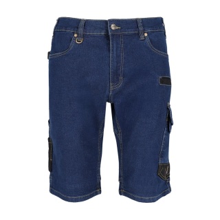 SPODNIE OCHRONNE DO PASA JEANSOWE - KRÓTKIE JEANS303 GRANATOWO-CZARNE