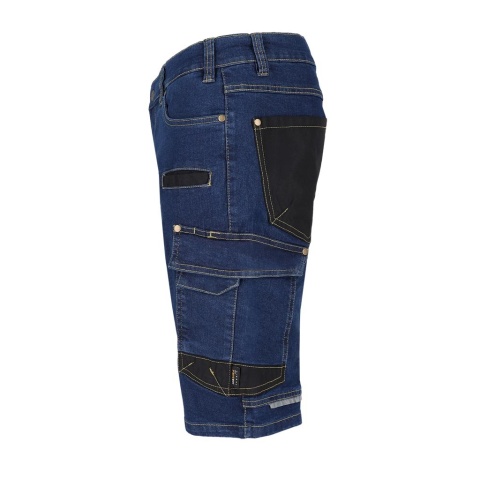 SPODNIE OCHRONNE DO PASA JEANSOWE - KRÓTKIE JEANS303 GRANATOWO-CZARNE