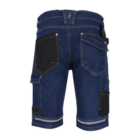 SPODNIE OCHRONNE DO PASA JEANSOWE - KRÓTKIE JEANS303 GRANATOWO-CZARNE