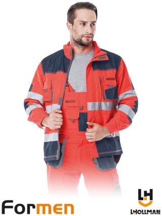 BLUZA OCHRONNA - 2XL - CZERWONO-GRANATOWO-SZARY