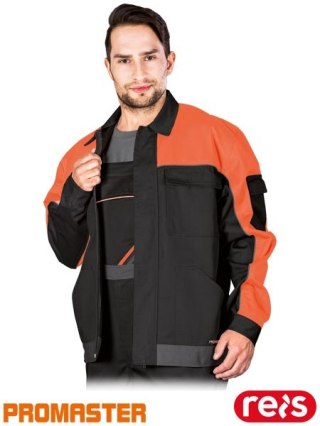 BLUZA OCHRONNA - 3XL - CZARNO-POMARAŃCZOWO-SZARY
