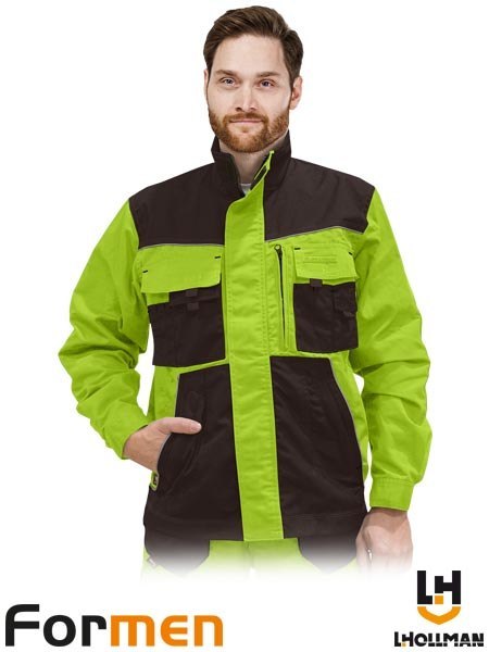 BLUZA OCHRONNA - S - LIMONKOWO-BRĄZOWY