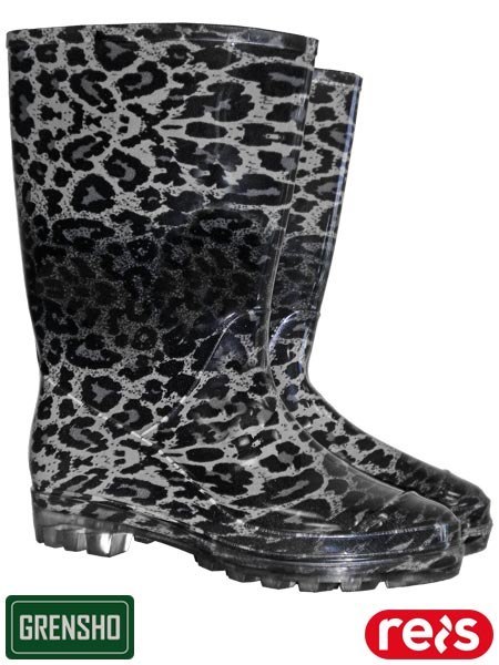 BUTY Z PCV - 36 - CZARNO-SZARY