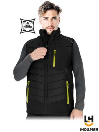 BEZRĘKAWNIK OCHRONNY OCIEPLANY - XL - CZARNY