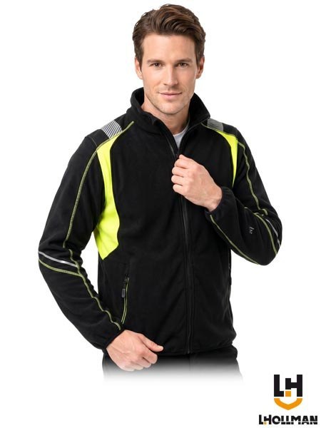 BLUZA OCHRONNA Z POLARU - 2XL - CZARNO-ŻÓŁTY