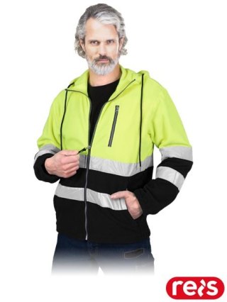 BLUZA OCHRONNA Z POLARU - 2XL - ŻÓŁTO-CZARNY