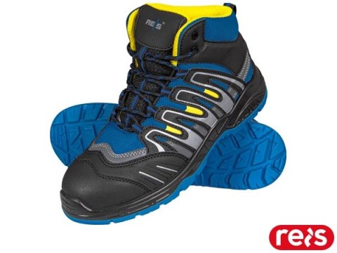 BUTY BEZPIECZNE - 47 - CZARNO-NIEBIESKO-ŻÓŁTY