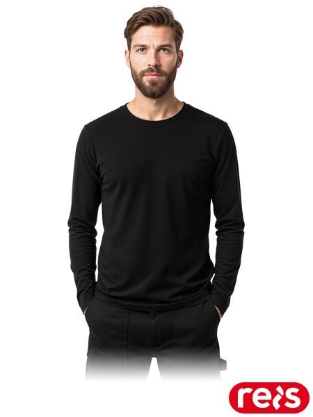KOSZULKA Z DŁUGIM RĘKAWEM - 2XL - CZARNY