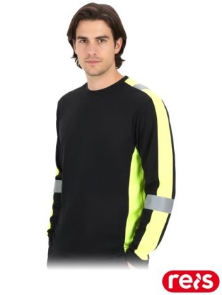 KOSZULKA Z DŁUGIM RĘKAWEM - 2XL - CZARNO-ŻÓŁTY