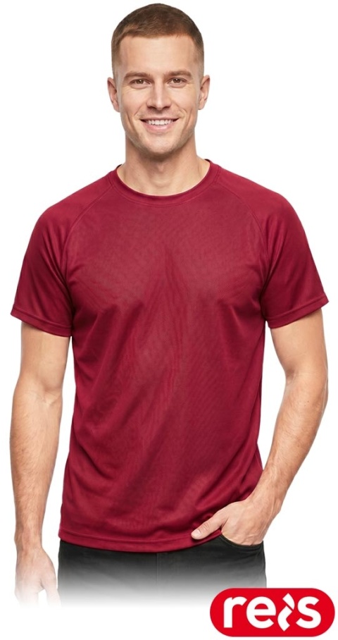 T-shirt z siateczki PORTO, męski, czerwony