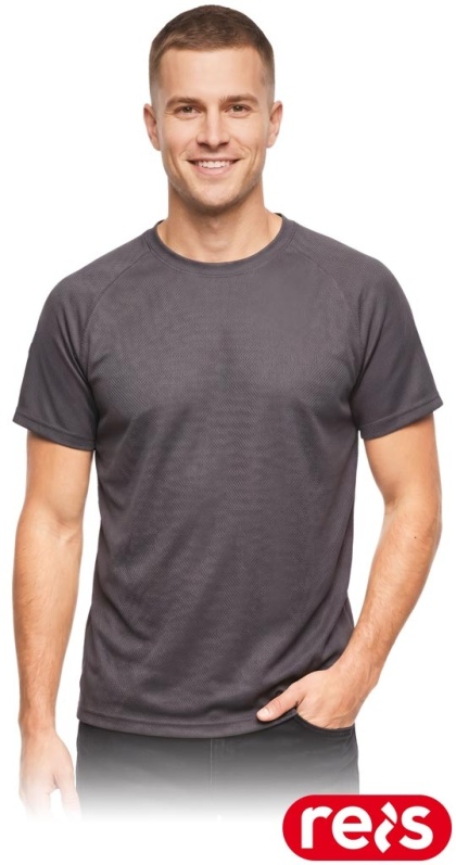 T-shirt z siateczki PORTO, męski, grafitowy