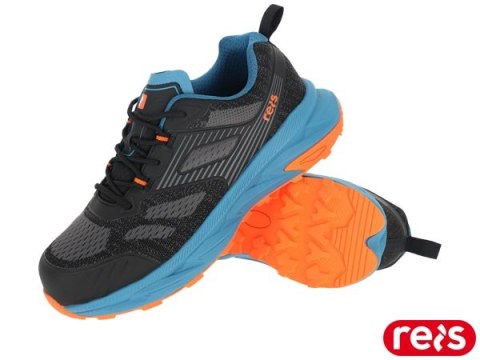 BUTY BEZPIECZNE - 41 - CZARNO-NIEBIESKO-POMARAŃCZOWY