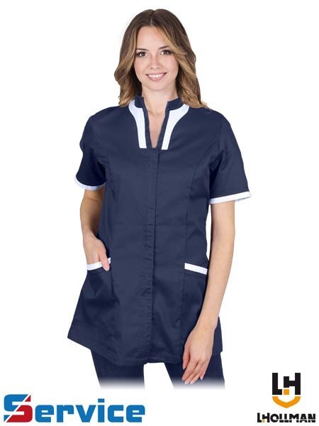 FARTUCH OCHRONNY DAMSKI - 2XL - GRANATOWO-BIAŁY
