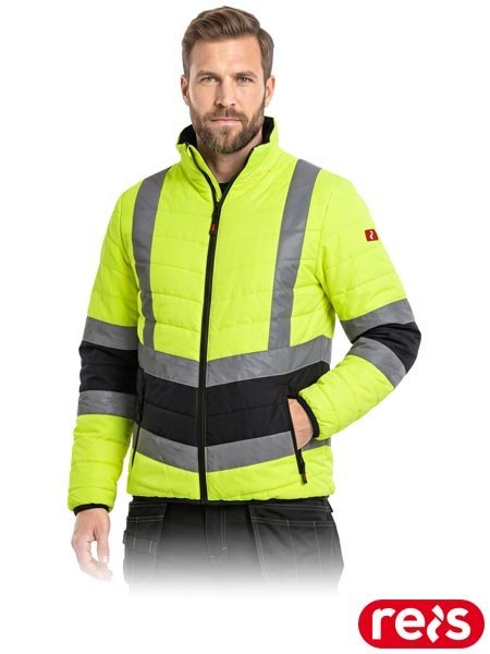 KURTKA OCHRONNA OCIEPLANA - 3XL - ŻÓŁTO-GRANATOWY