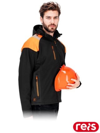 Kurtka wind softshell z odblaskami czarna na zamek M