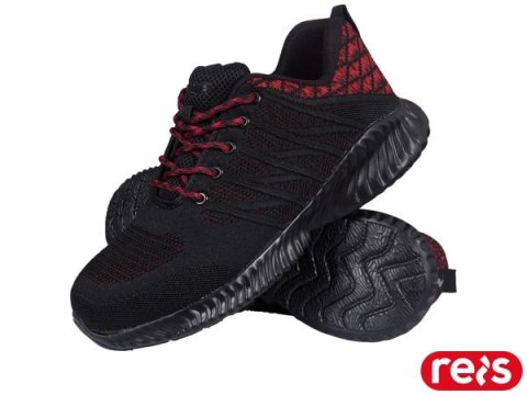 BUTY BEZPIECZNE - 39 - CZARNO-CZERWONY