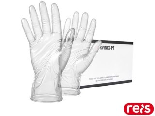 RĘKAWICE WINYLOWE - XL - TRANSPARENTNY