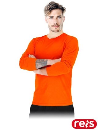 KOSZULKA Z DŁUGIM RĘKAWEM - XL - POMARAŃCZOWY