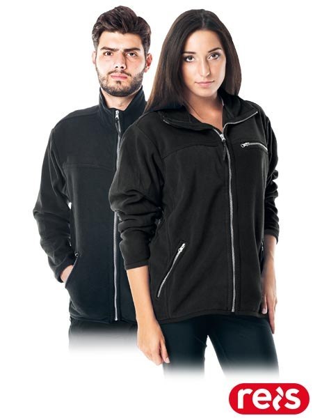 Bluza robocza polarowa HONEY czarna 2XL ocieplana na zamek kieszenie BHP