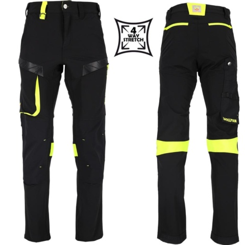 Spodnie Robocze Stretch Slim 4-Way Rip-Stop Nakolanniki Roz. 58